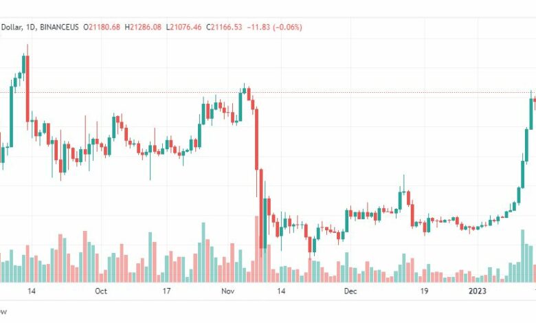 تحليل البيتكوين دولار-BTCUSD-17-1-2023