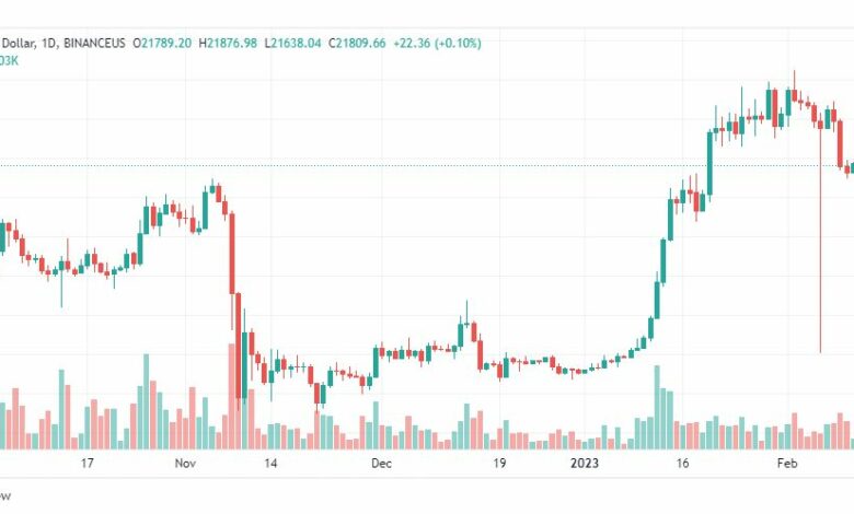 تحليل البيتكوين دولار-BTCUSD-13-2-2023