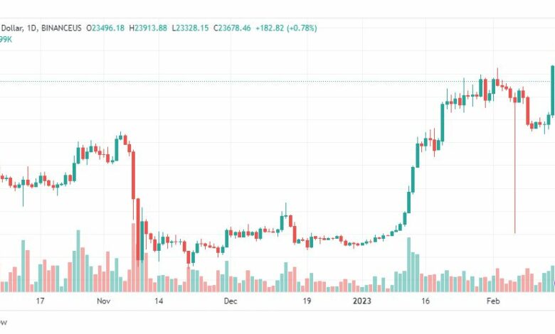 تحليل البيتكوين دولار-BTCUSD-17-2-2023