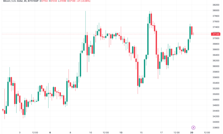 تحليل البتكوين دولار BTCUSD - 20/11/2023