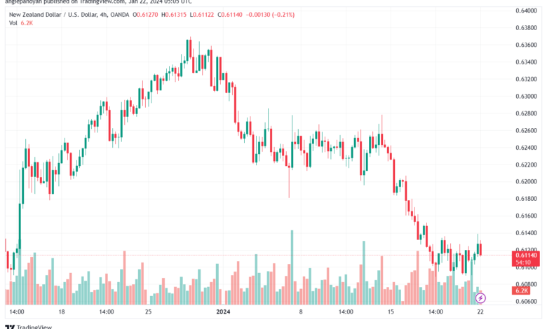 تحليل الدولار النيوزلندي NZD/USD - 22/1/2024