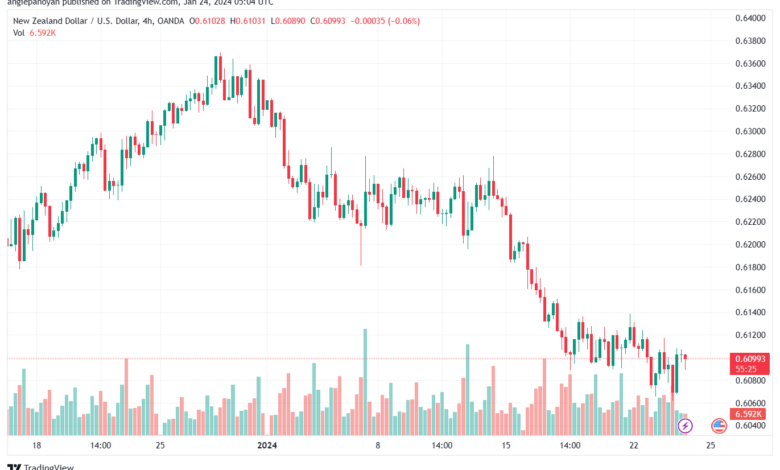 تحليل الدولار النيوزلندي NZD/USD - 24/1/2024