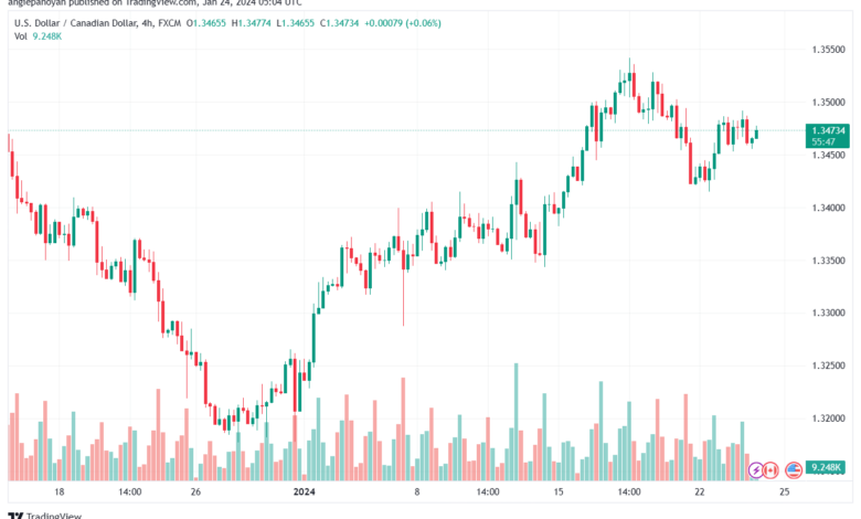 تحليل الدولار الكندي - USD/CAD 24/1/2024