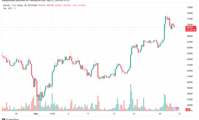 تحليل البتكوين دولار BTCUSD-22-5-2024