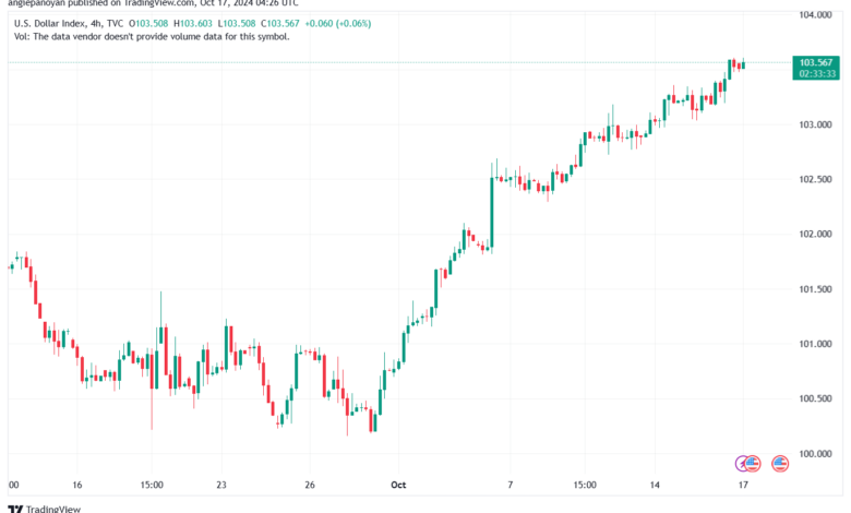 تحليل مؤشر الدولار الامريكي- Dollar Index (DXY)-17102024