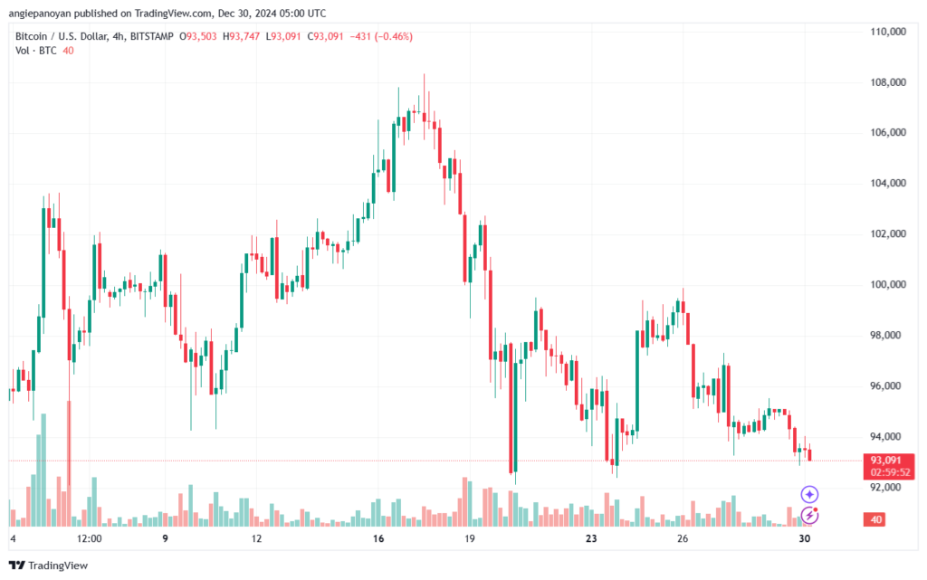 تحليل البتكوين دولار BTCUSD-30-12-2024