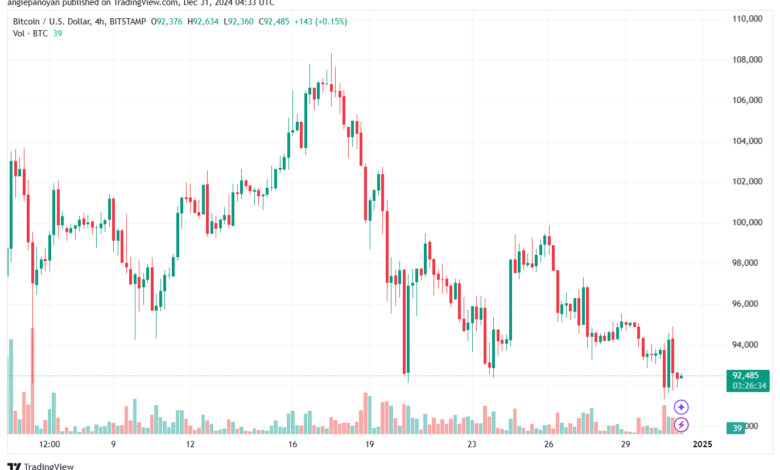 تحليل البتكوين دولار BTCUSD-31-12-2024