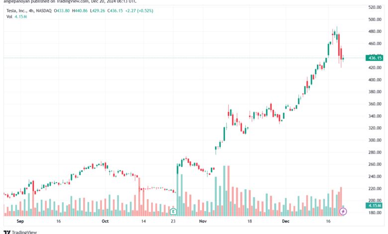 تحليل سهم تسلا الفني TSLA-20-12-2024