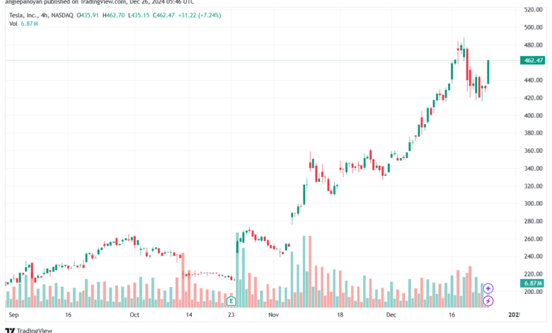 تحليل سهم تسلا الفني TSLA-26-12-2024