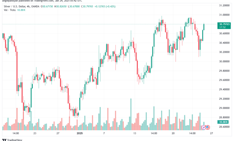 تحليل الفضة 24-1-2025 SILVER XAGUSD