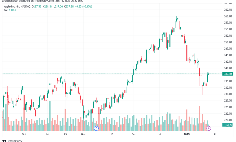 تحليل سهم ابل الفني APPLE-16-1-2025