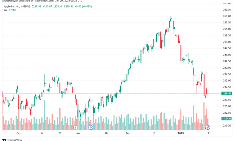 تحليل سهم ابل الفني APPLE-20-1-2025
