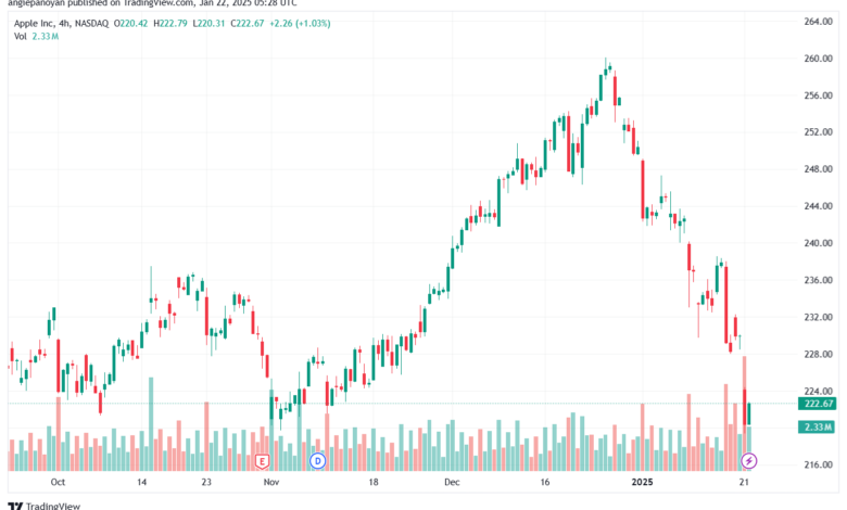 تحليل سهم ابل الفني APPLE-22-1-2025