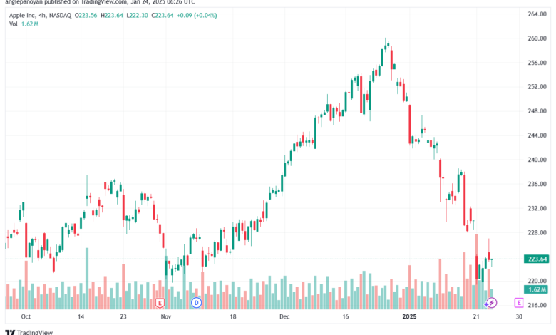 تحليل سهم ابل الفني APPLE-24-1-2025