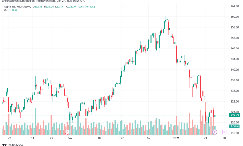 تحليل سهم ابل الفني APPLE-27-1-2025