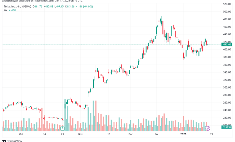 تحليل سهم تسلا الفني TSLA-17-1-2025