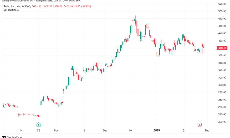 تحليل سهم تسلا الفني TSLA-31-1-2025