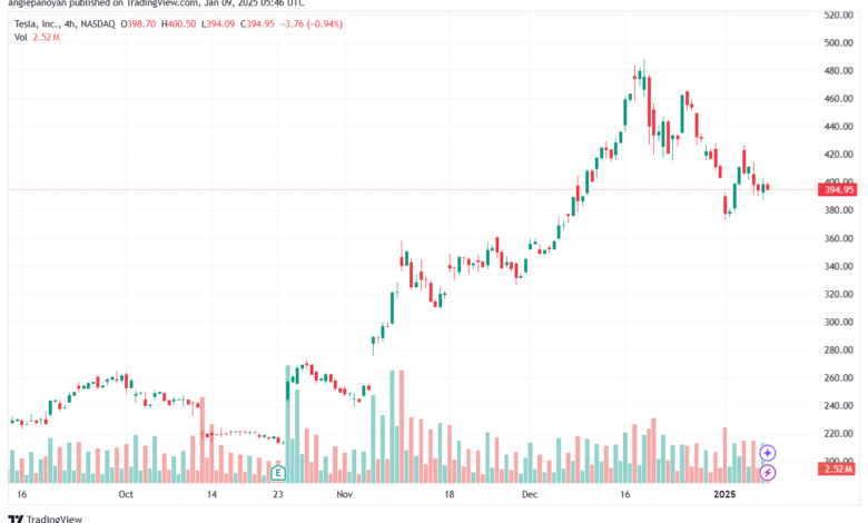 تحليل سهم تسلا الفني TSLA-9-1-2025