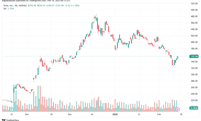 تحليل سهم تسلا الفني TSLA-14-2-2025