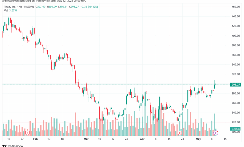تحليل سهم تسلا الفني TSLA-12-5-2025