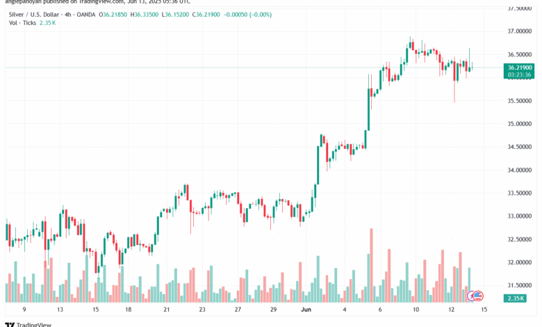 تحليل الفضة 13-6-2025 SILVER XAGUSD