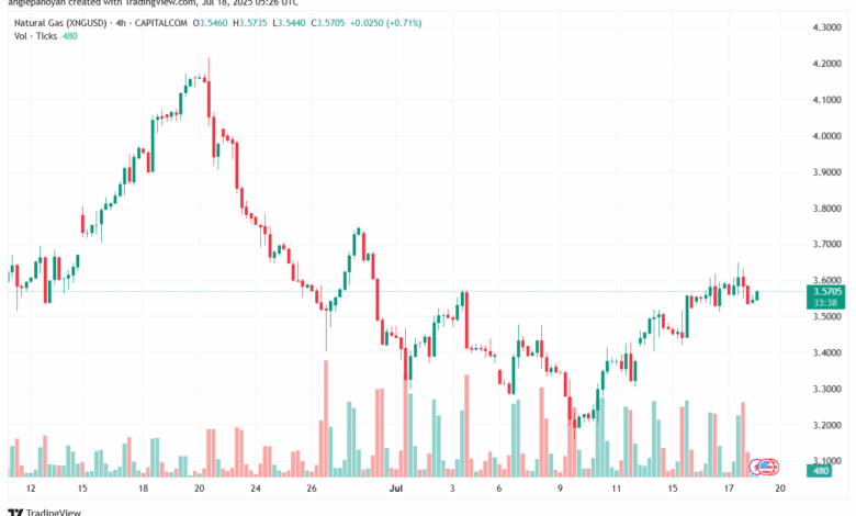 تحليل الغاز الطبيعي NATURAL GAS 18-7-2025