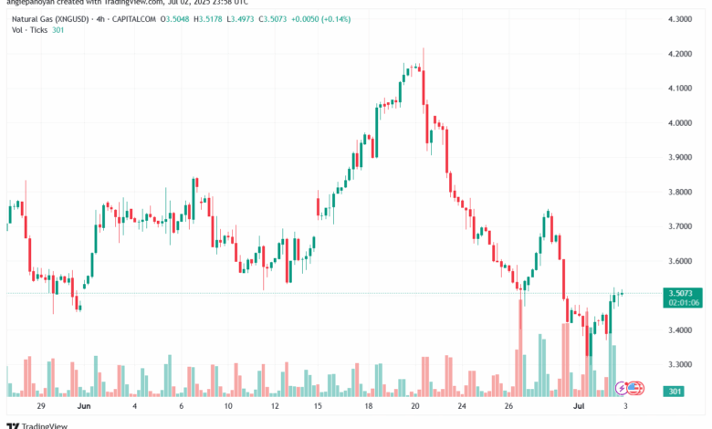 تحليل الغاز الطبيعي NATURAL GAS 3-7-2025