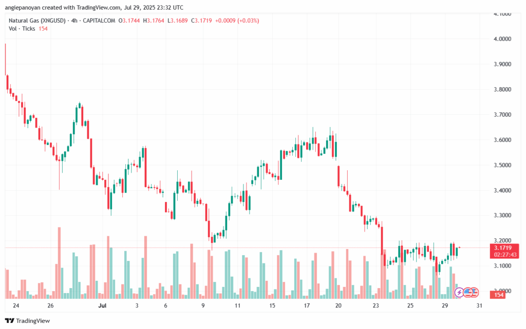 تحليل الغاز الطبيعي NATURAL GAS 30-7-2025