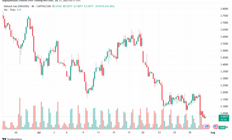 تحليل الغاز الطبيعي NATURAL GAS 31-7-2025