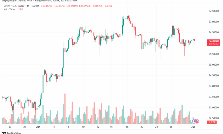 تحليل الفضة 1-7-2025 SILVER XAGUSD