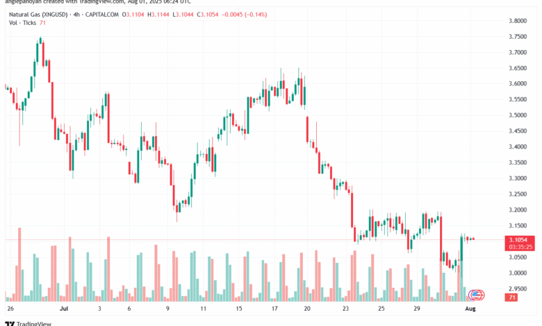 تحليل الغاز الطبيعي NATURAL GAS 01-8-2025