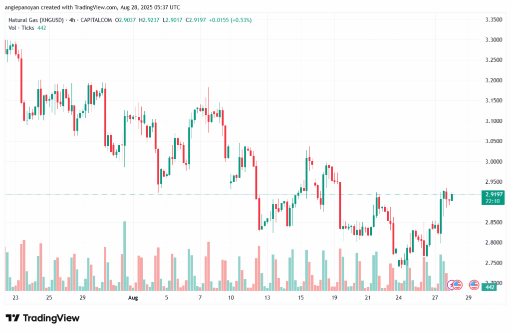 تحليل الغاز الطبيعي NATURAL GAS 28-8-2025