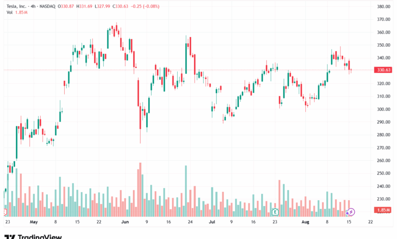 تحليل سهم تسلا الفني TSLA 18-8-2025