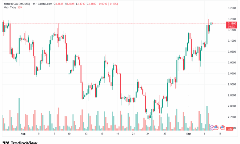 تحليل الغاز الطبيعي NATURAL GAS 04-9-2025