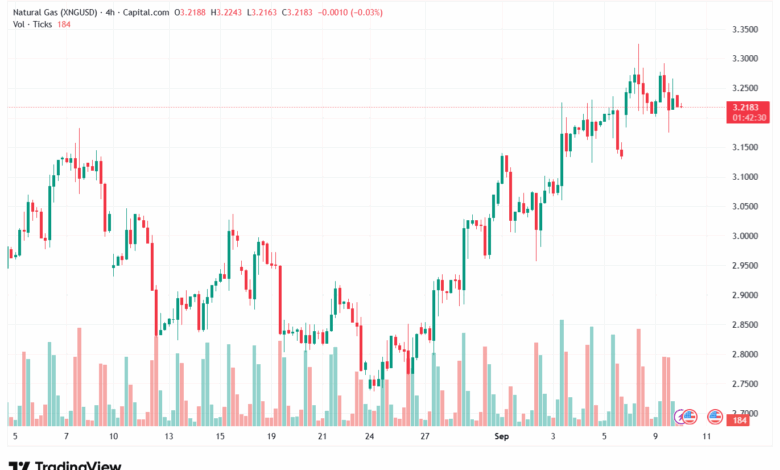 تحليل الغاز الطبيعي NATURAL GAS 10-9-2025