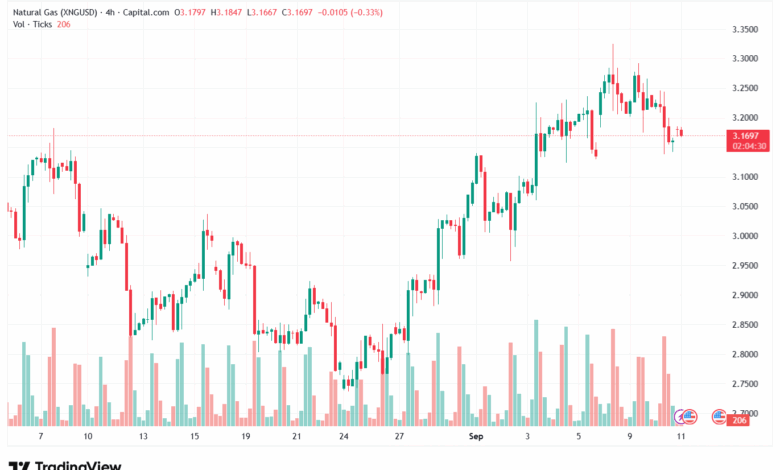 تحليل الغاز الطبيعي NATURAL GAS 11-9-2025