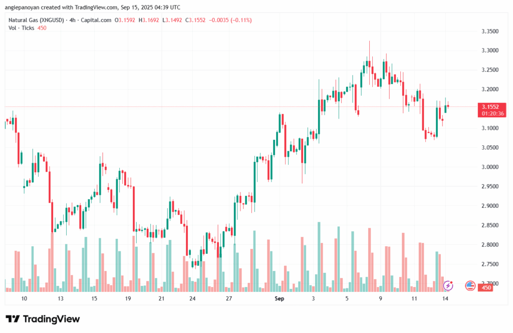 تحليل الغاز الطبيعي NATURAL GAS 15-9-2025