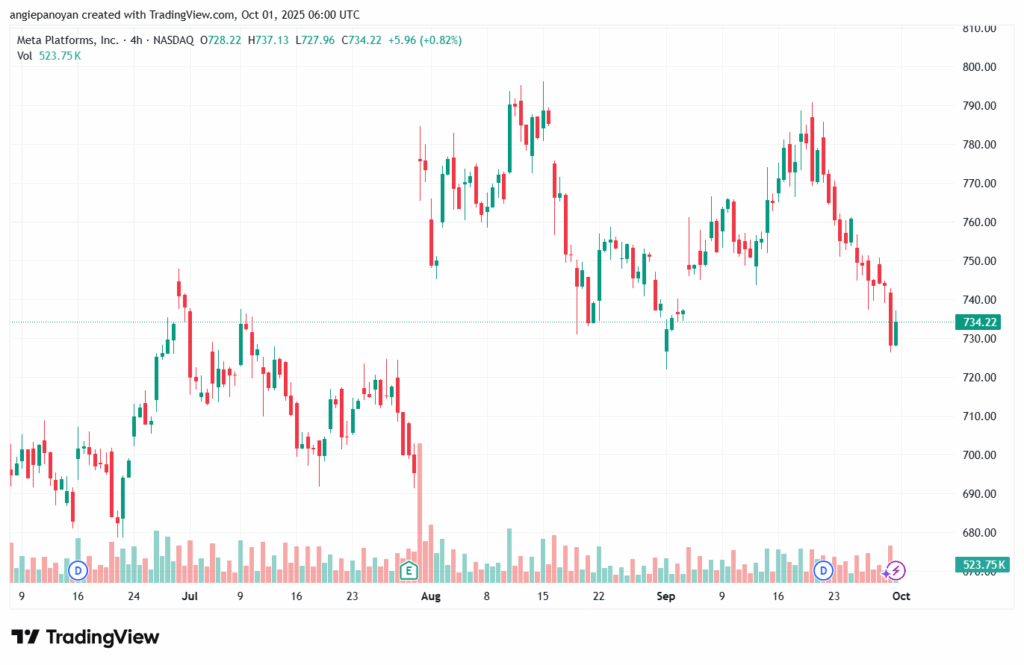 تحليل سهم فيسبوك الفني META-1-10-2025