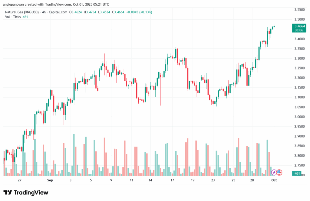 تحليل الغاز الطبيعي NATURAL GAS 1-10-2025