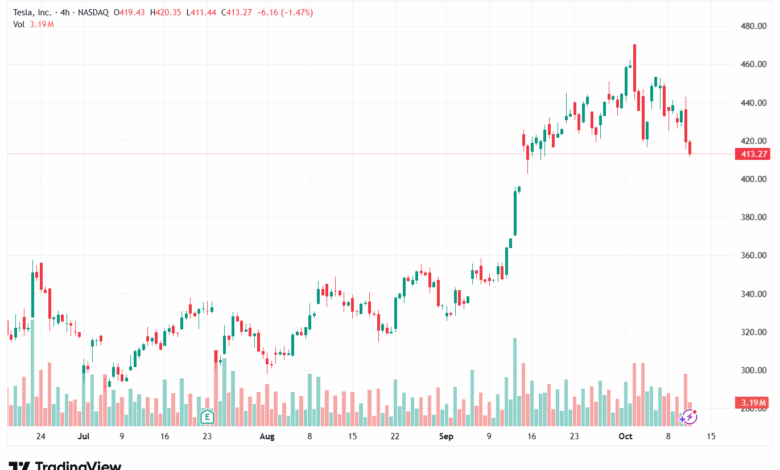 تحليل سهم تسلا الفني TSLA -13-10-2025