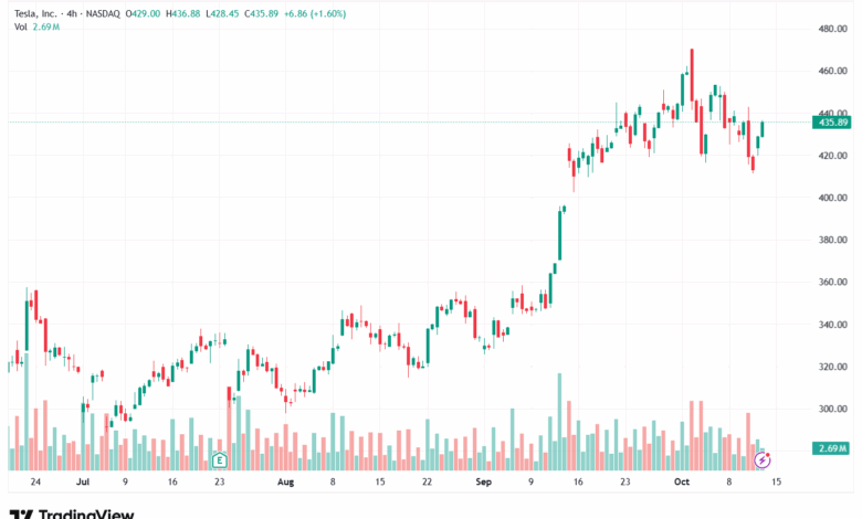 تحليل سهم تسلا الفني TSLA -14-10-2025