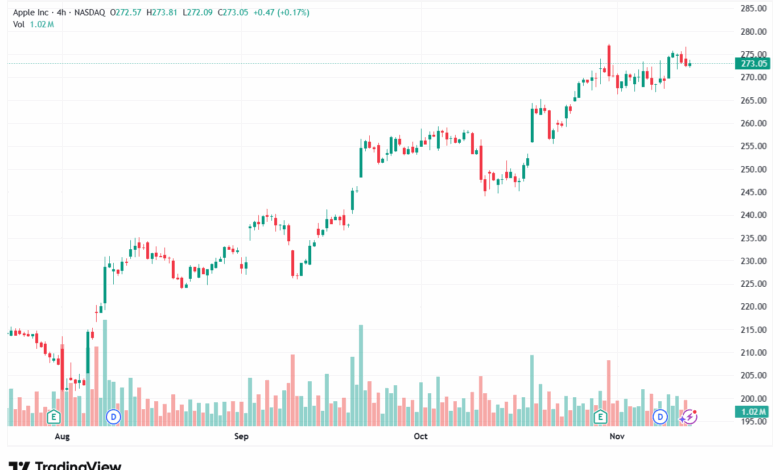 تحليل سهم ابل الفني APPLE-14-11-2025