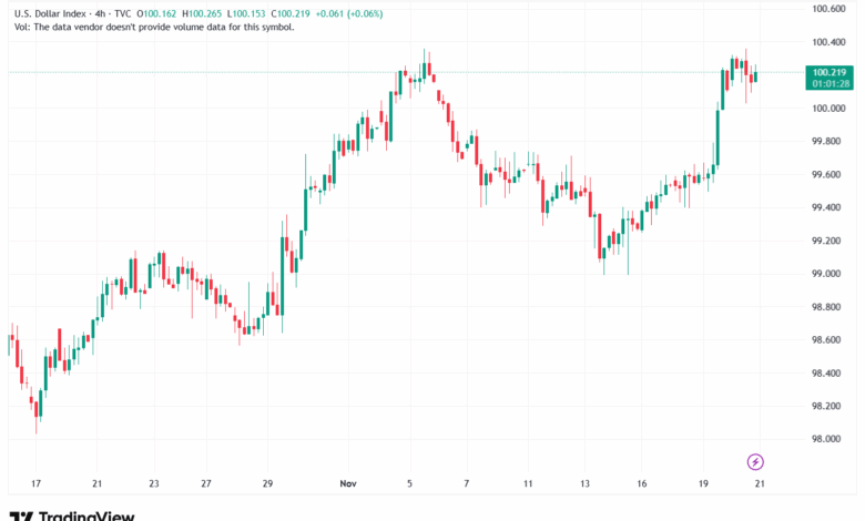 تحليل مؤشر الدولار الامريكي- Dollar Index (DXY)-21/11/2025
