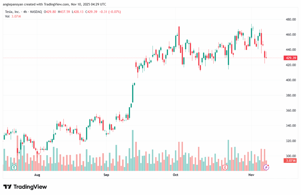 تحليل سهم تسلا الفني TSLA -10-11-2025