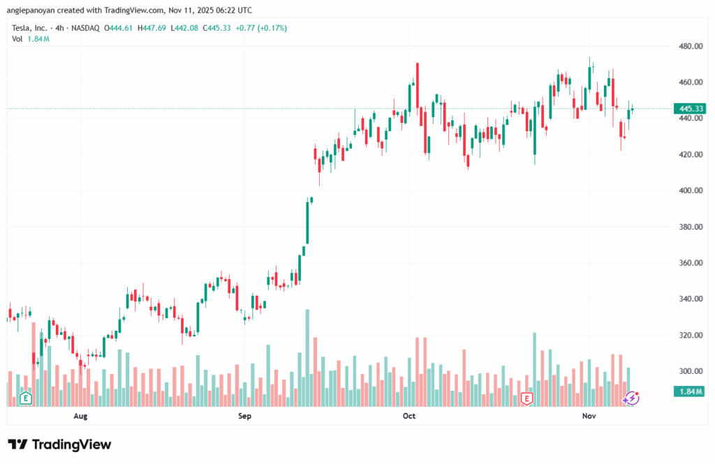 تحليل سهم تسلا الفني TSLA -11-11-2025