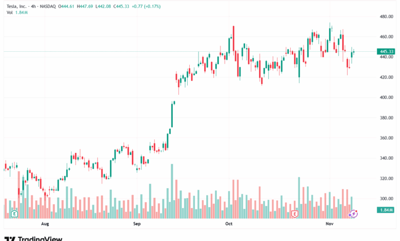 تحليل سهم تسلا الفني TSLA -11-11-2025