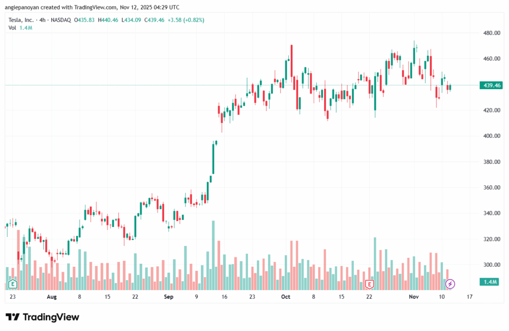 تحليل سهم تسلا الفني TSLA -12-11-2025