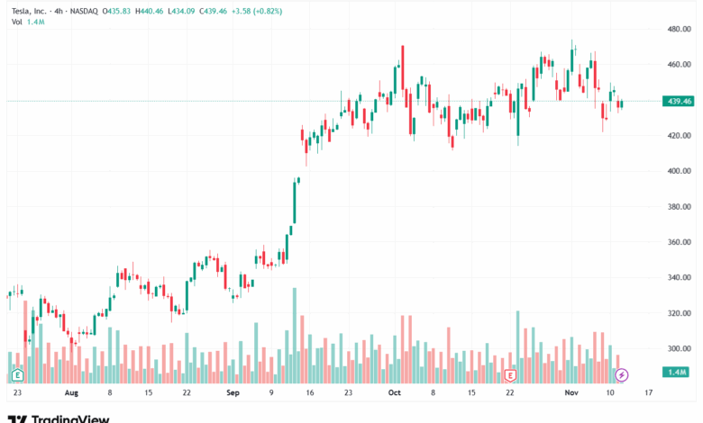 تحليل سهم تسلا الفني TSLA -12-11-2025