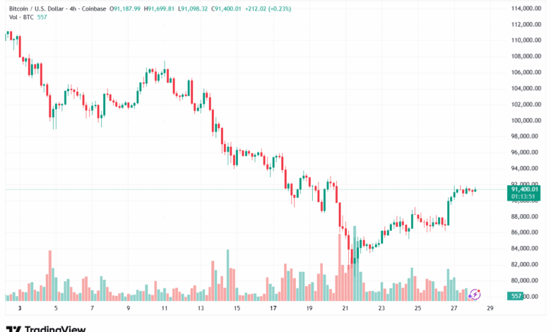تحليل البتكوين دولار BTCUSD-28-11-2025