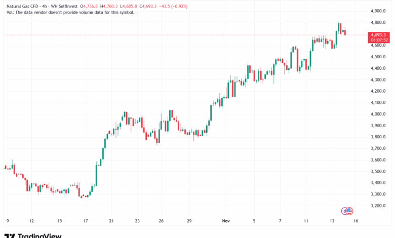 تحليل الغاز الطبيعي NATURAL GAS 14-11-2025
